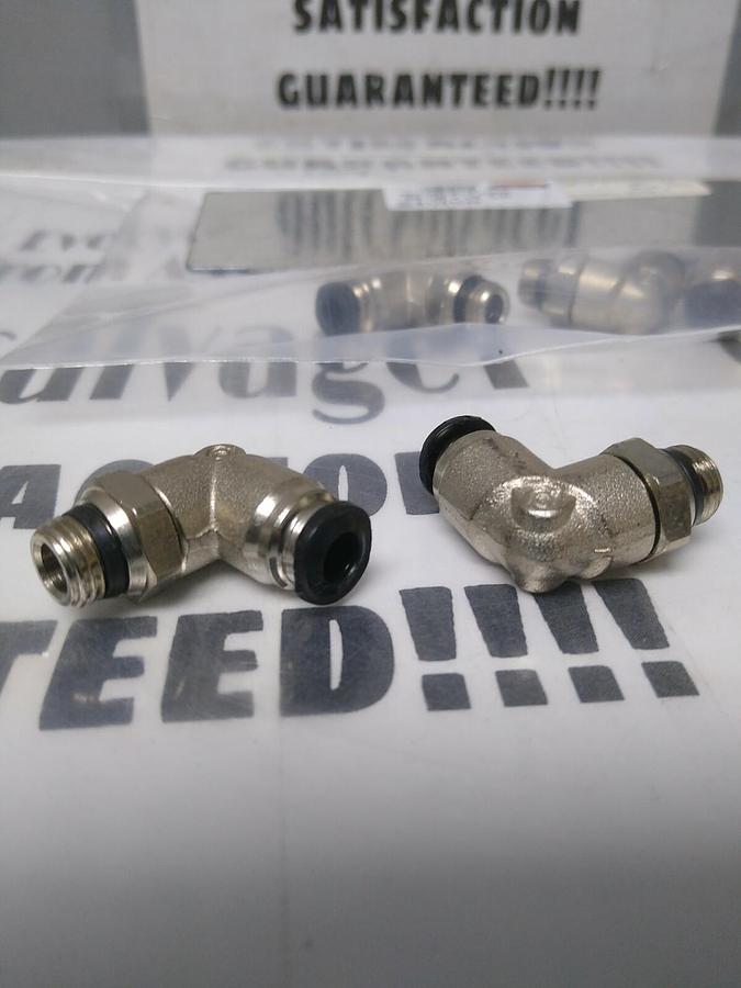 Used UNBRANDED,61761649,TUBE MALE SWIVEL ELBOW 5MM OD 1/8 IN LOT OF 5