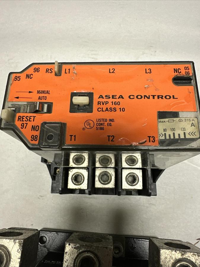 Used Asea,EH160,Size 4 1/2 3 Pole Contactor w/RVP160 Control (G017)