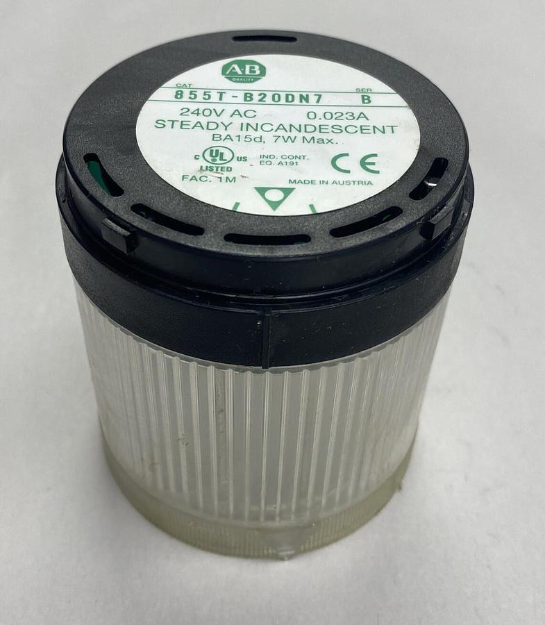 Used Allen-Bradley,855T-B20DN7,White Stack Light