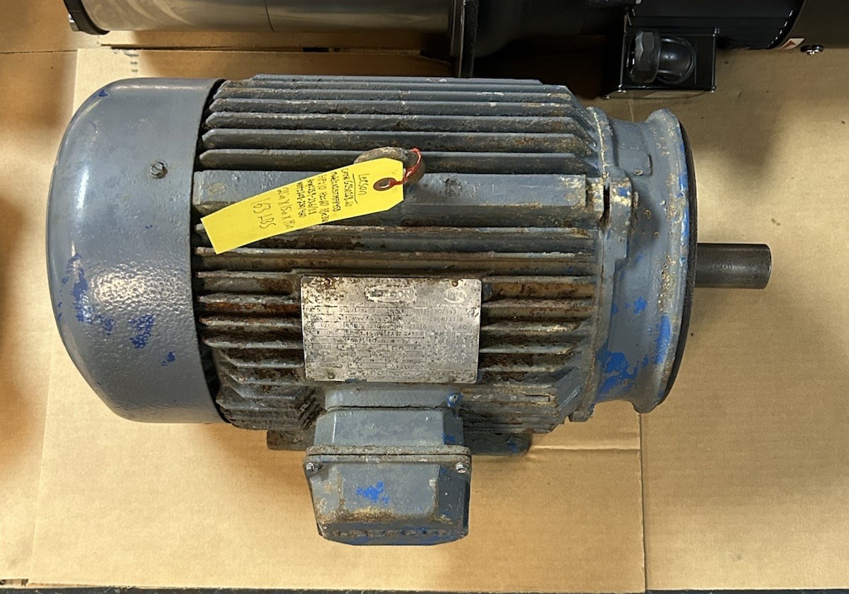 Used LEESON,G150168.60,MOTOR 10HP 208-230/460V 3510RPM 3PH 215TC FRAME