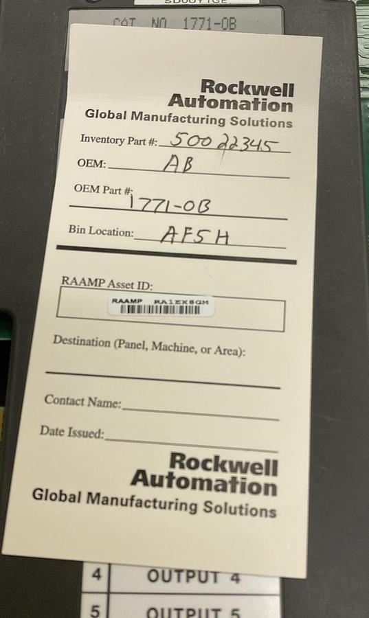 Used ALLEN BRADLEY,1771-OB,SER B OUTPUT MODULE REFURBISHED