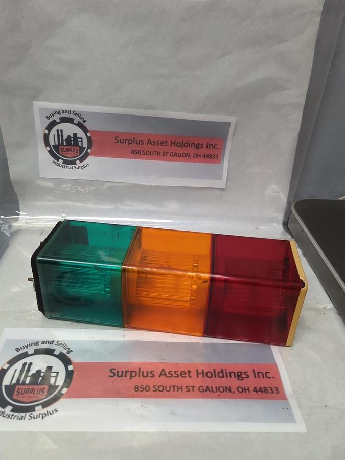 Used PATLITE,CS,SIGNAL LIGHT TOWER RED/AMBER/GREEN V-120VAC BULB-140V 5W PRE-OWNED