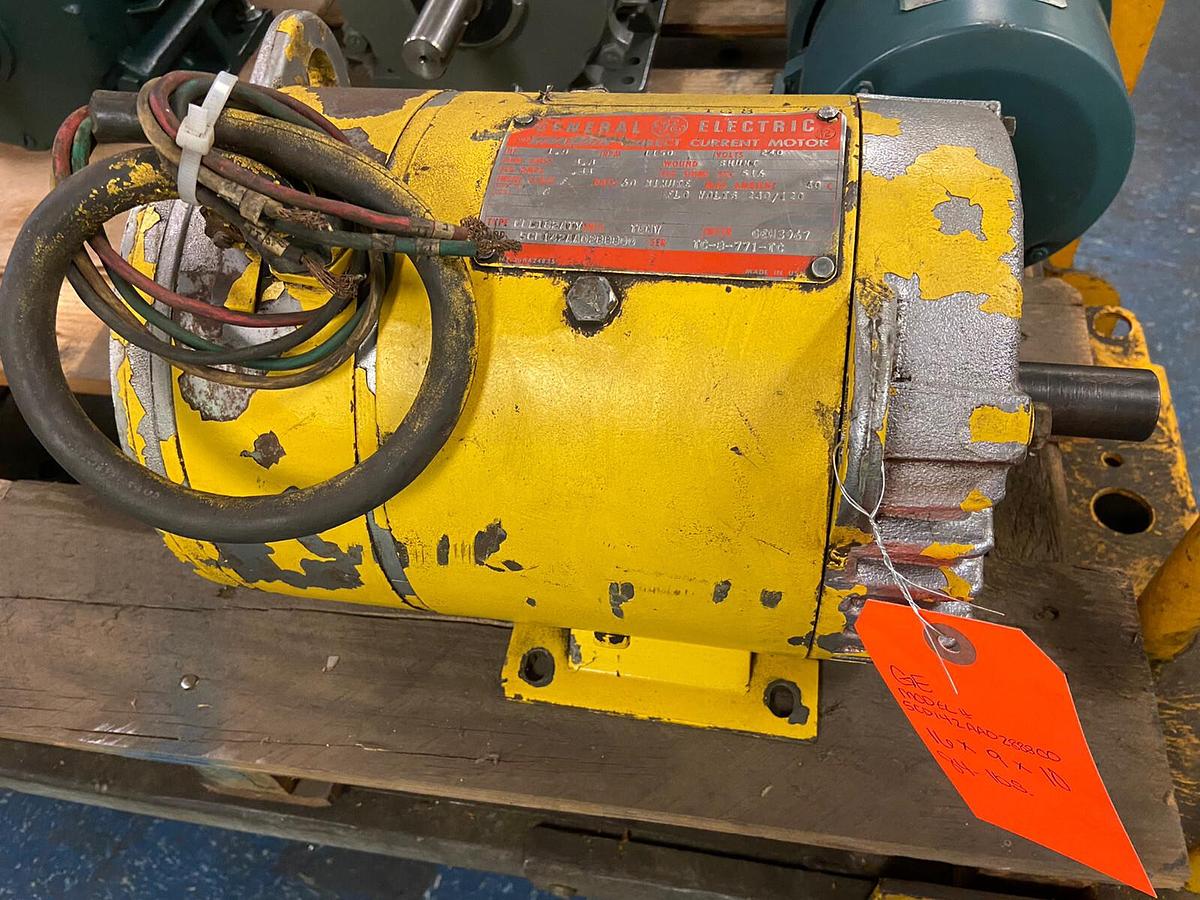 Used General Electric,CDL182ATY,DC Motor 1Hp 1150RPM 240VDC