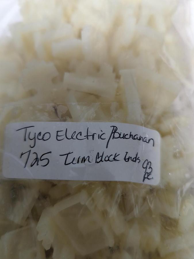 TYCO ELECTRIC/BUCHANAN,# 725,TERMINAL BLOCK END SECTIONS LOT OF 93 NOS