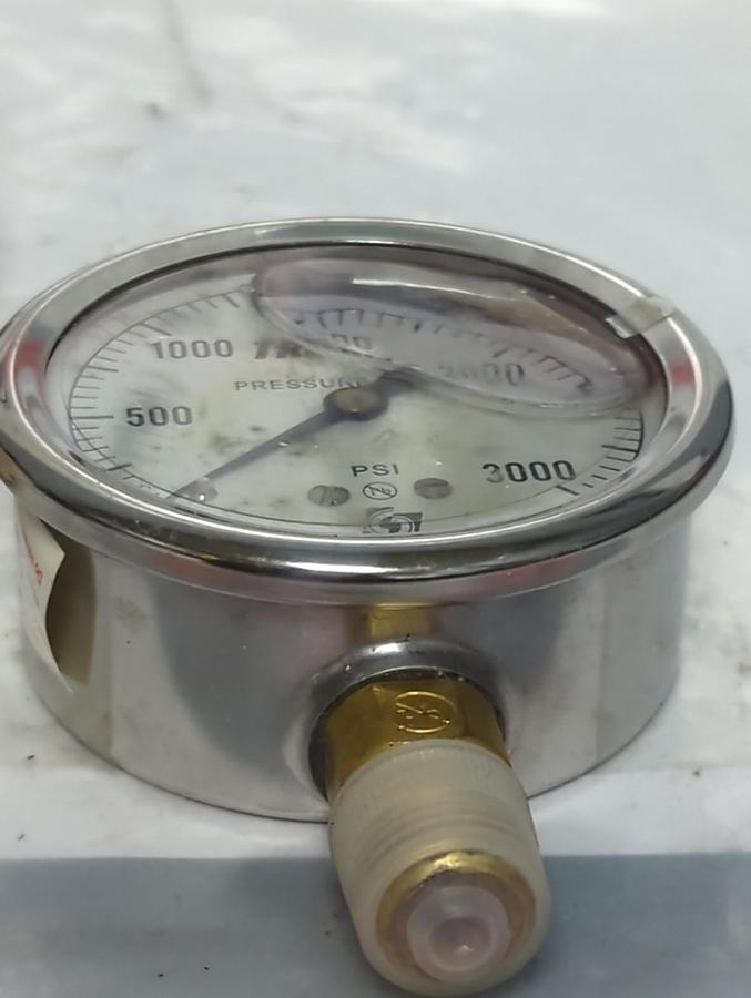 TRERICE,D83LF,PRESSURE GAUGE 0-3000PSI 1/4 NPT LM NOS