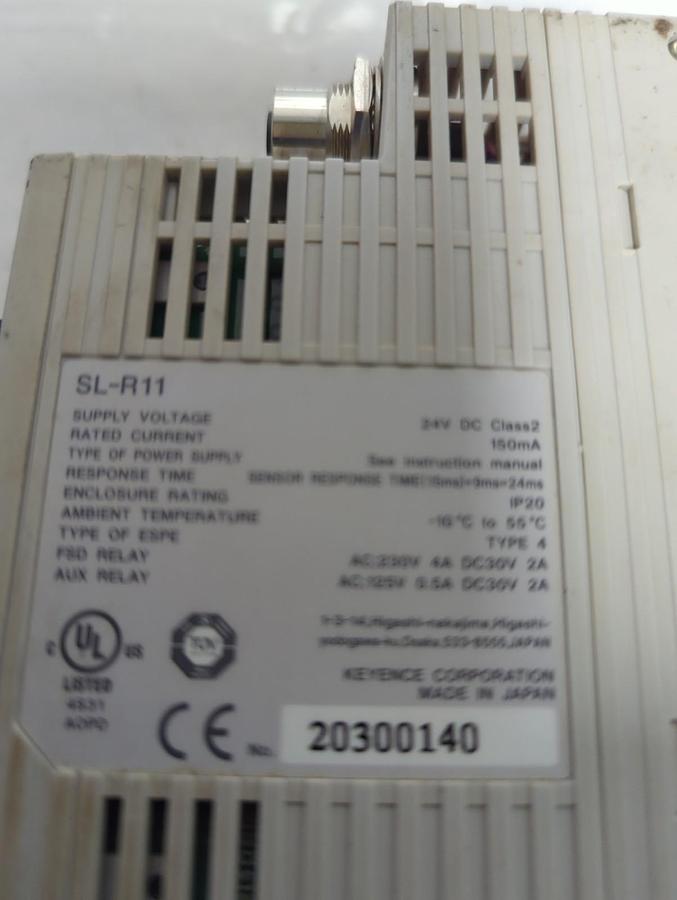 Used KEYENCE,SL-R11,SAFETY CONTROL UNIT 24VDC CLASS 2 PRE-OWNED
