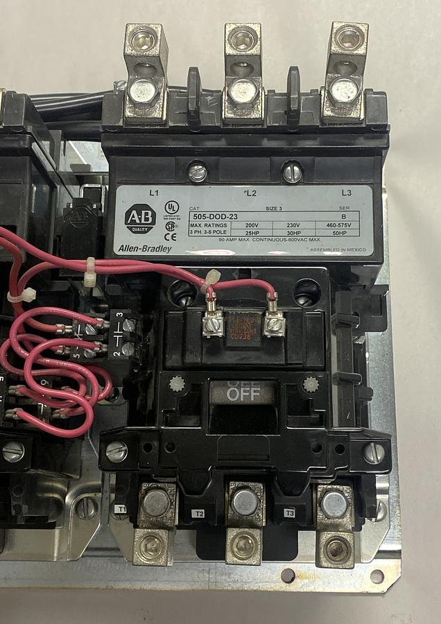 ALLEN BRADLEY,505-DOD-23,SER B REVERSING STARTER SIZE 3 90A 600V NEW NO BOX