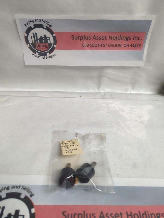 IRC INC.,8906,TYPE 8403 POTENTIOMETER 50K OHMS LIN.0.50% LOT OF 2 PRE-OWNED