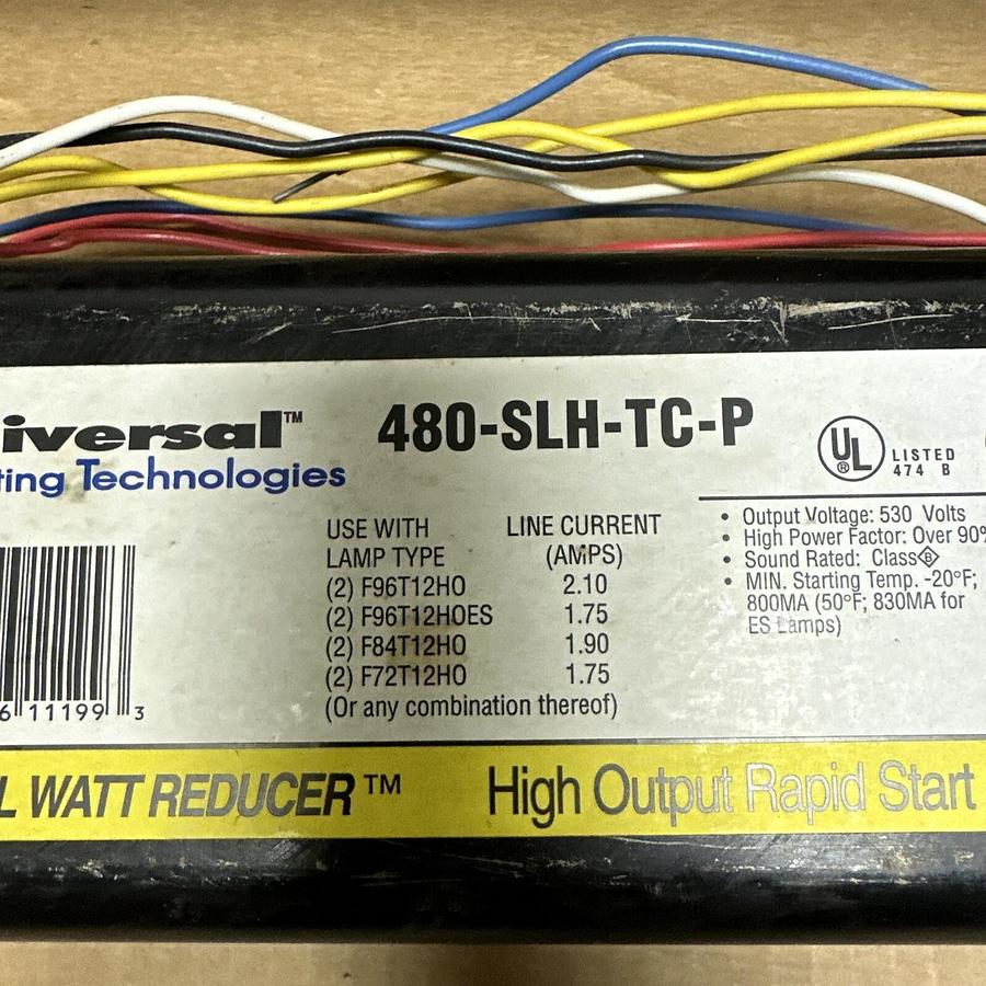 Used Universal Lighting Technology,480SLHTCP000I,Rapid Start Ballast