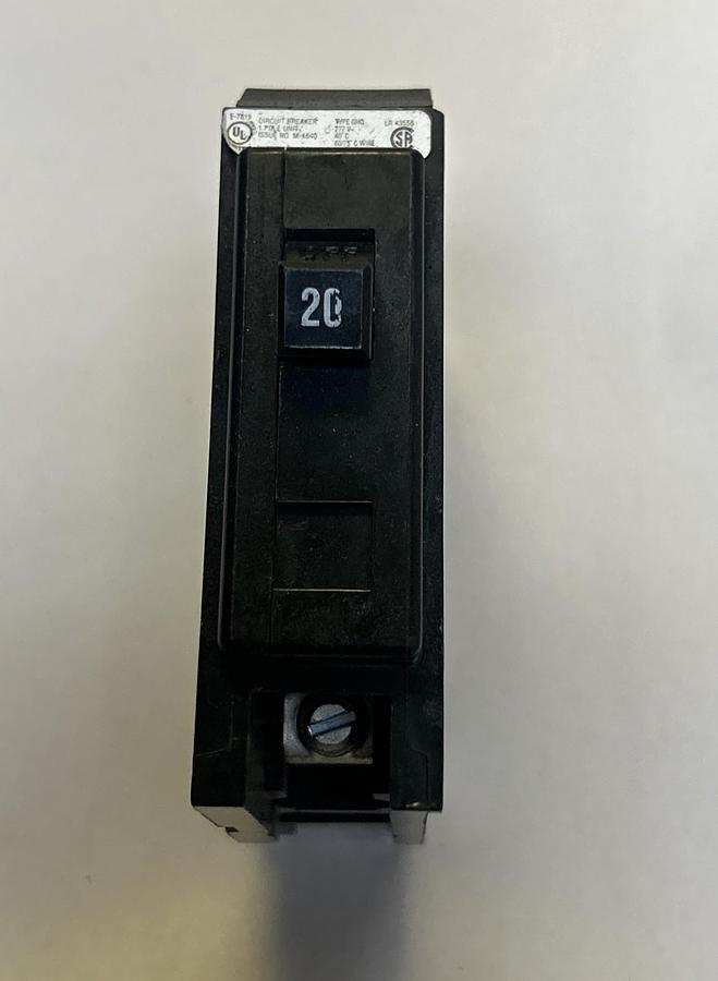 Used CUTLER-HAMMER,GHQ1020,CIRCUIT BREAKER 20A 277V 1P