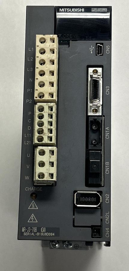 Used MITSUBISHI,MR-J3-70B,AC SERVO AMPLIFIER 0.75KW 200V