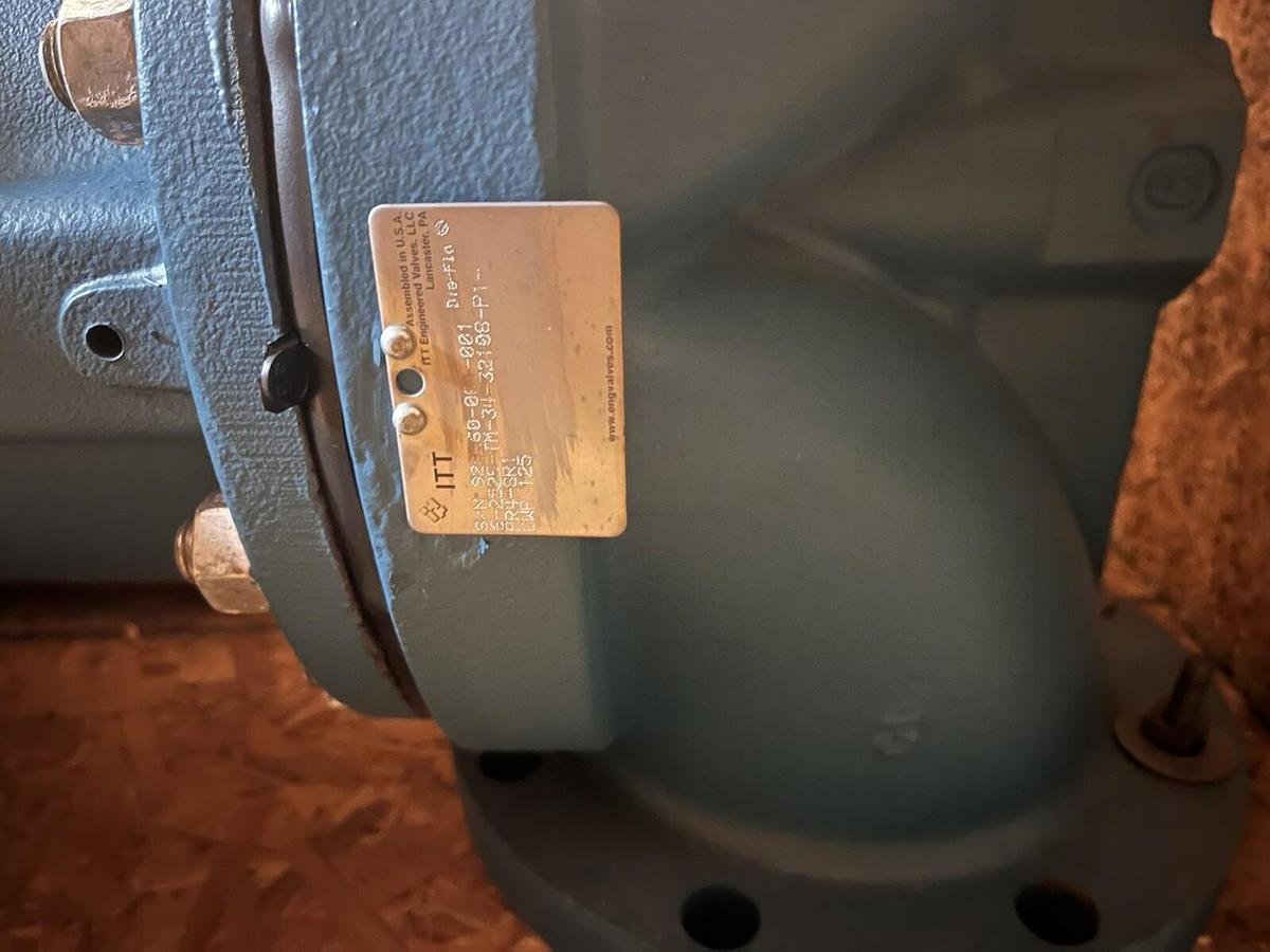 Used ITT,6-2529-TM-34-32108-P1-PR4-SR1,WEIR STYLE DIAPHRAGM VALVE 6"