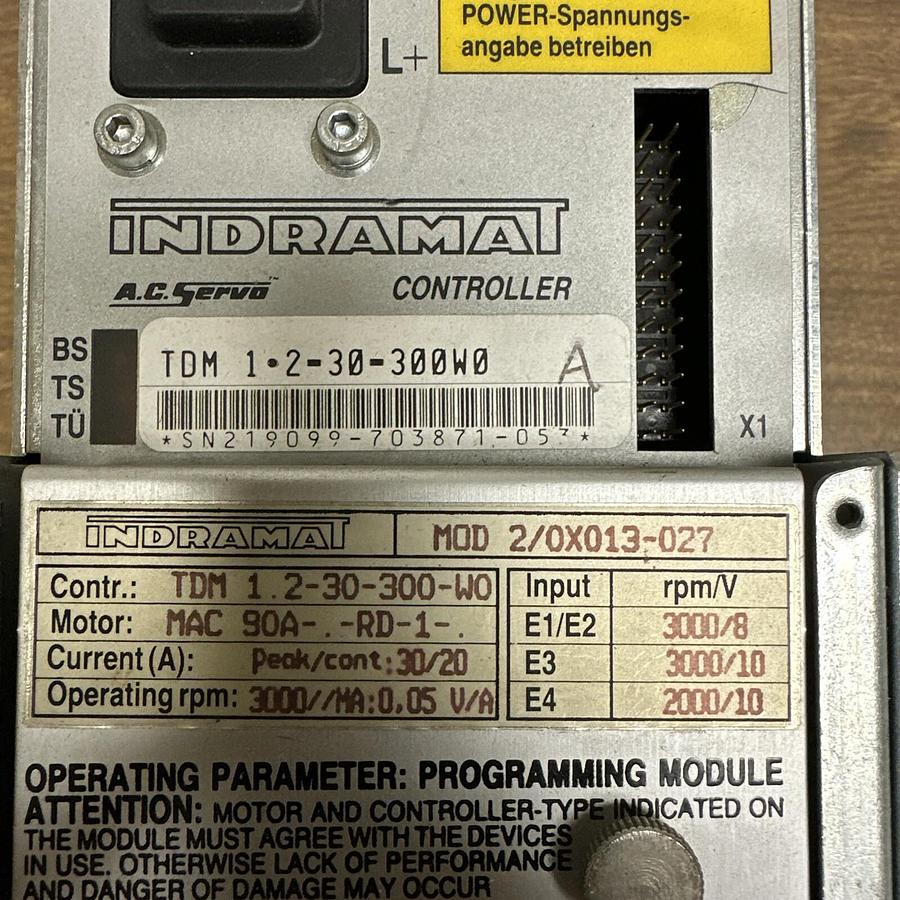 Used Indramat,1-2-30-300W0,Servo Controller