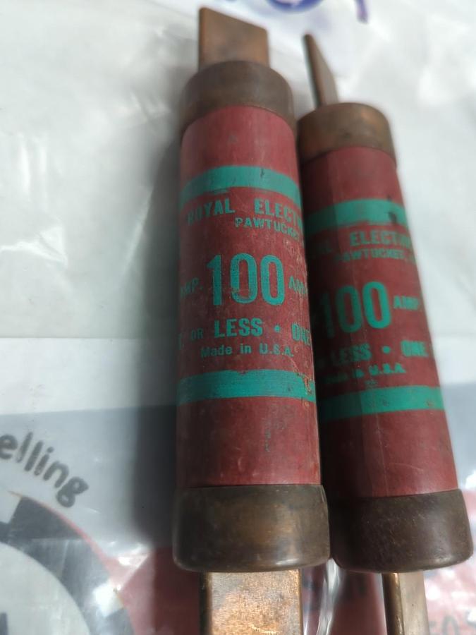 Used ROYAL,A-101,FUSE 100 AMP LOT OF 2 PRE-OWNED