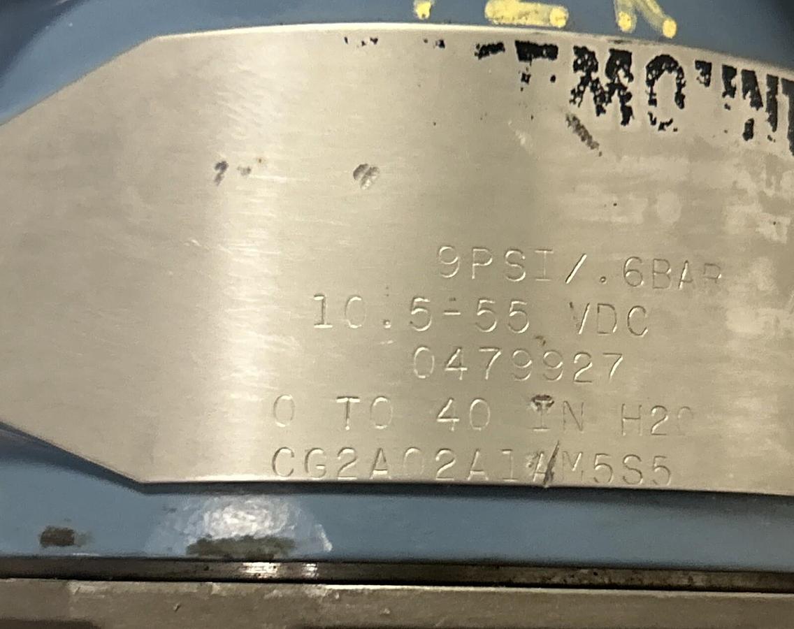 Used ROSEMOUNT,3051CG2A02A1AM5S5,PRESSURE TRANSMITTER