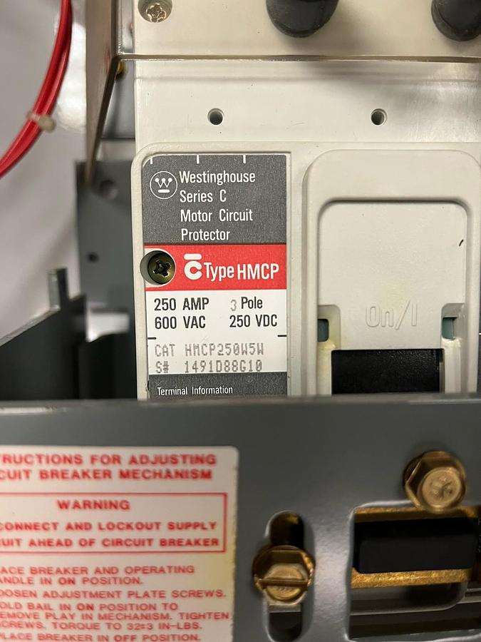 Used Allen-Bradley,2113,Size 5 MCC Starter IEC Overload Feeder Bucket 250A Breaker