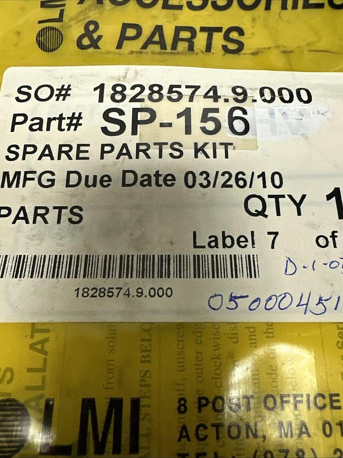Used LMI,SP-156,Spare Parts Kit