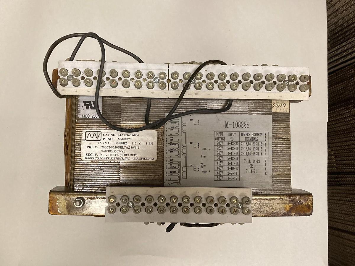 Used Marelco,M-10822S,7.5kVA Transformer 44A724699.004
