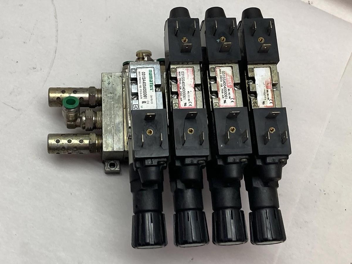 Used Numatics,041BB400M0000F,Solenoid Valve w/Sub-D Connector Block