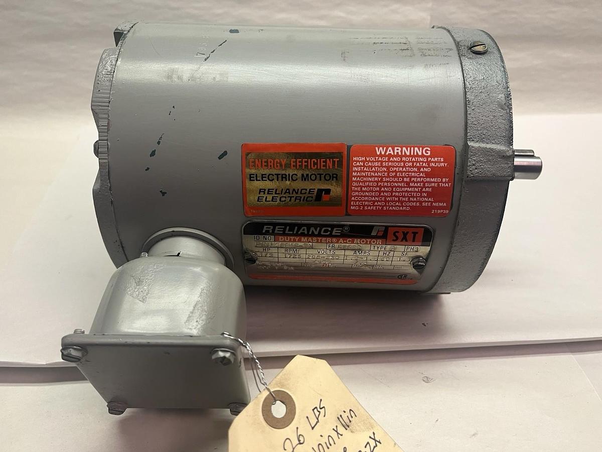 Used RELIANCE,P56H3831P-ZN,SXT MOTOR 1/3HP 1725RPM 3PH FB56C