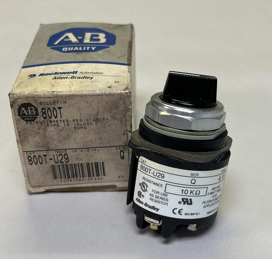 ALLEN BRADLEY,800T-U29,POTENTIOMETER 10K OHMS NOS
