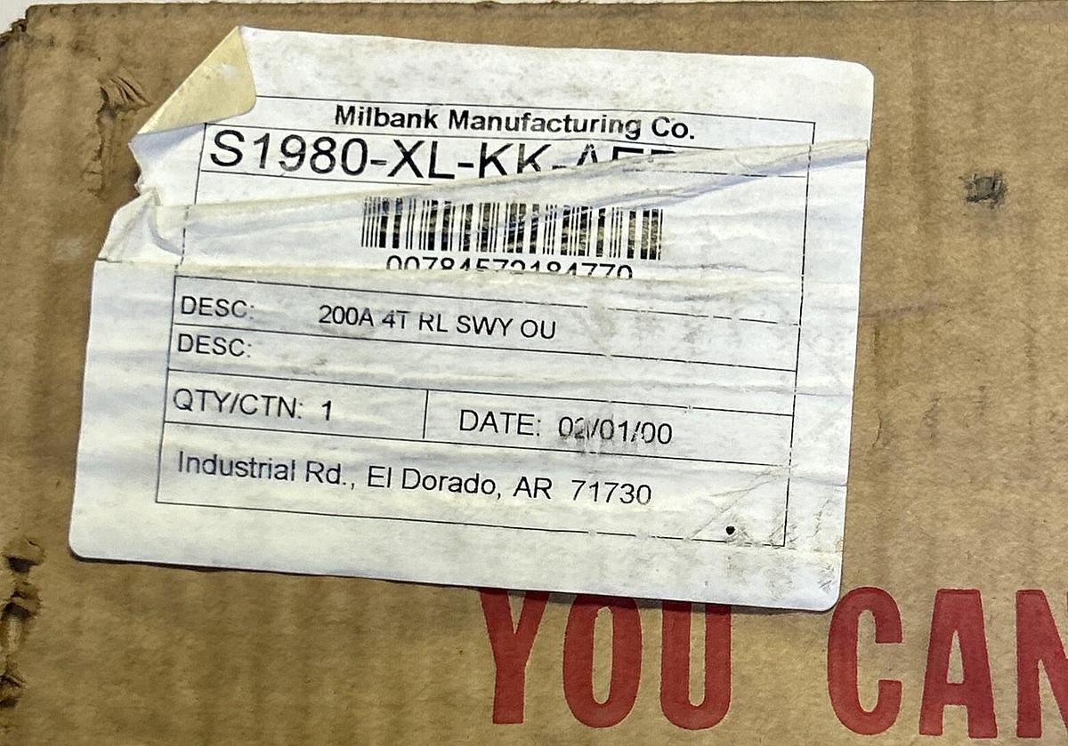 MILBANK,S1980-XL-KK-AFP,SOCKET METER NEW