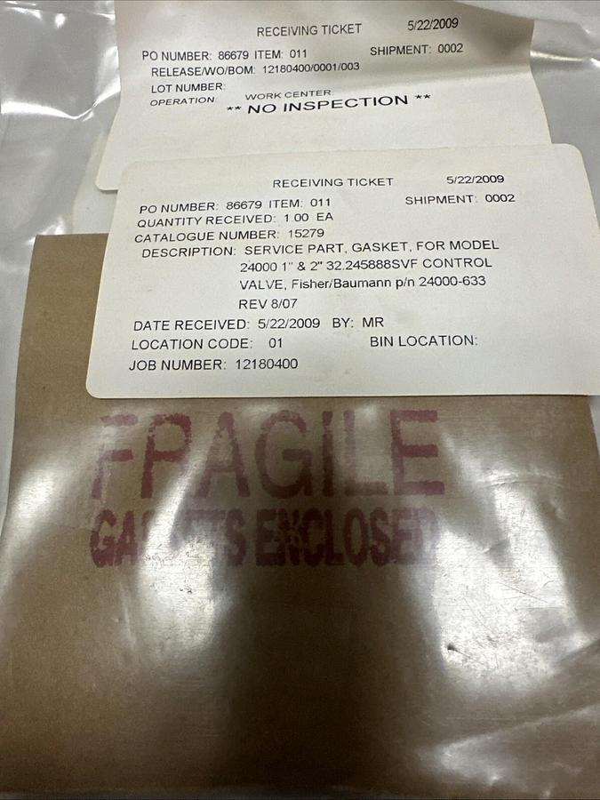 Used Fisher,24000-633,2" Gasket Set