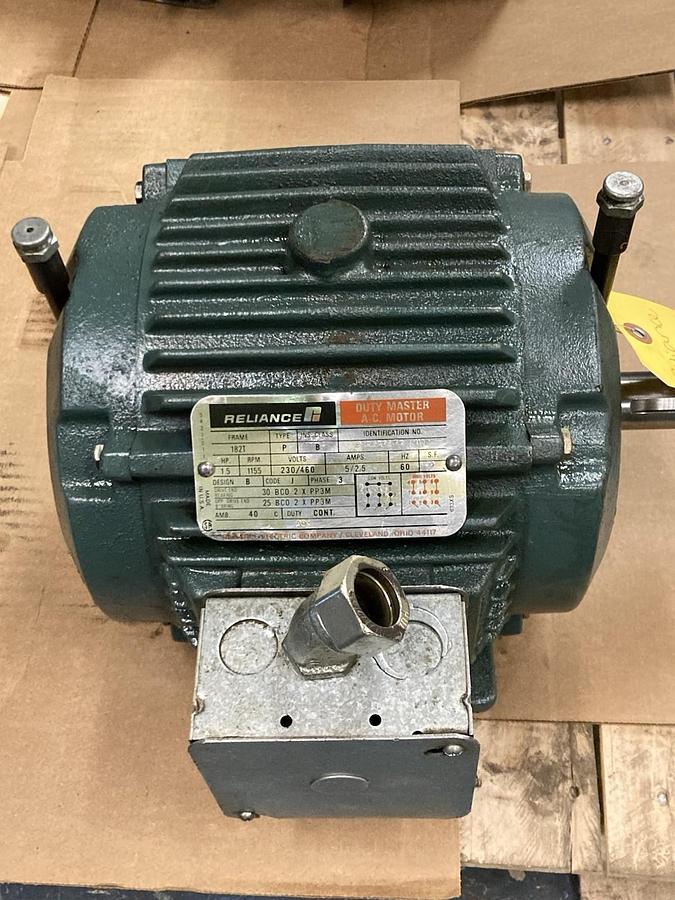 Used Reliance,P18G2035C,3-Phase A-C Motor 1.5HP 1155RPM 230/460V 182T Frame