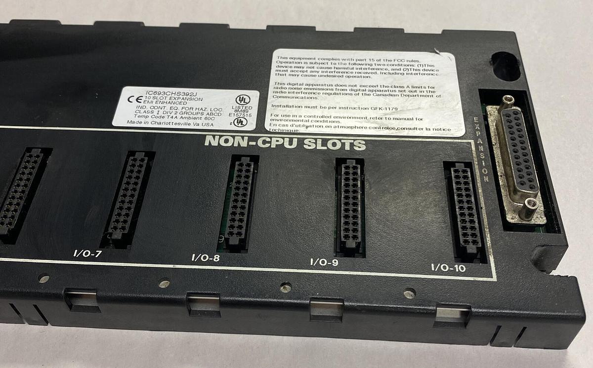 Used GE FANUC,IC693CHS392J,Base 10-Slot Expansion