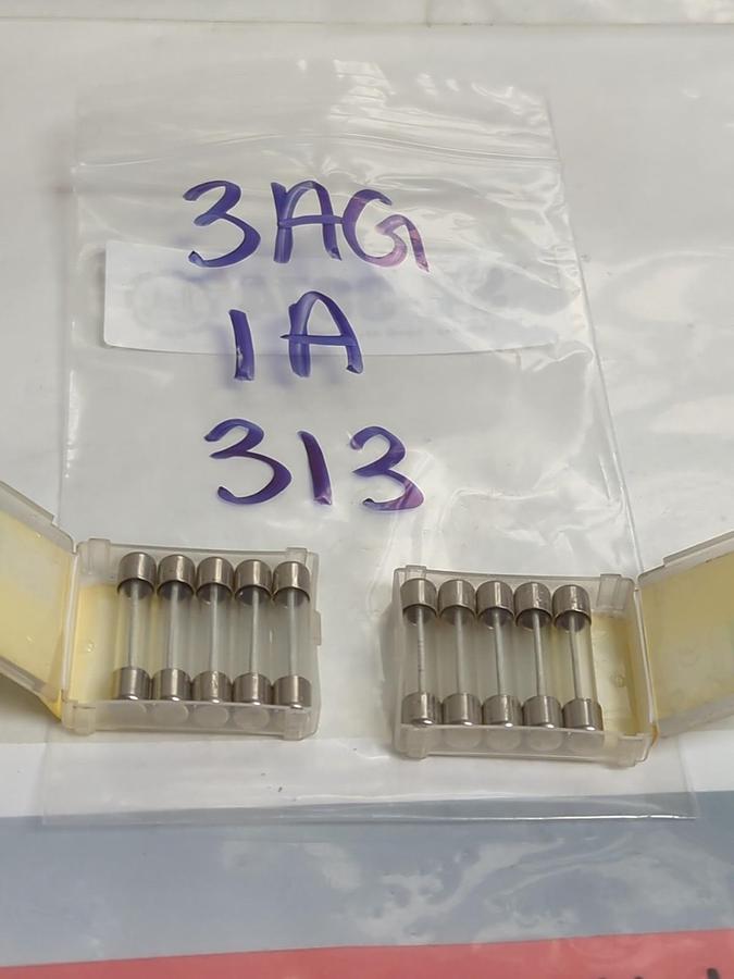 LITTELFUSE,3AG-1A-313,SLO-BLO 1 AMP FUSE LOT OF 10 NOS