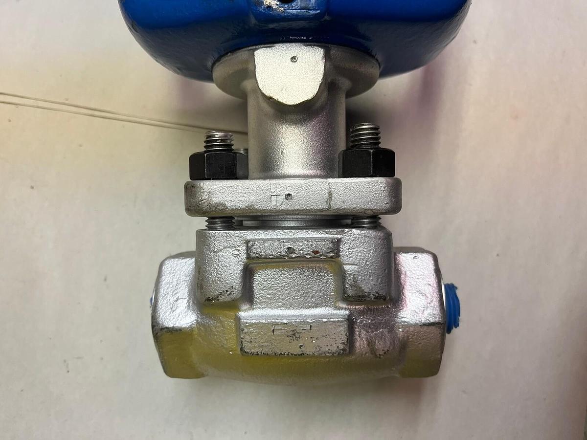 Used DEZURIK,851401-2FAO-1C3-19,PNEUMATIC ACTUATOR VALVE 1/2" 600 NPT