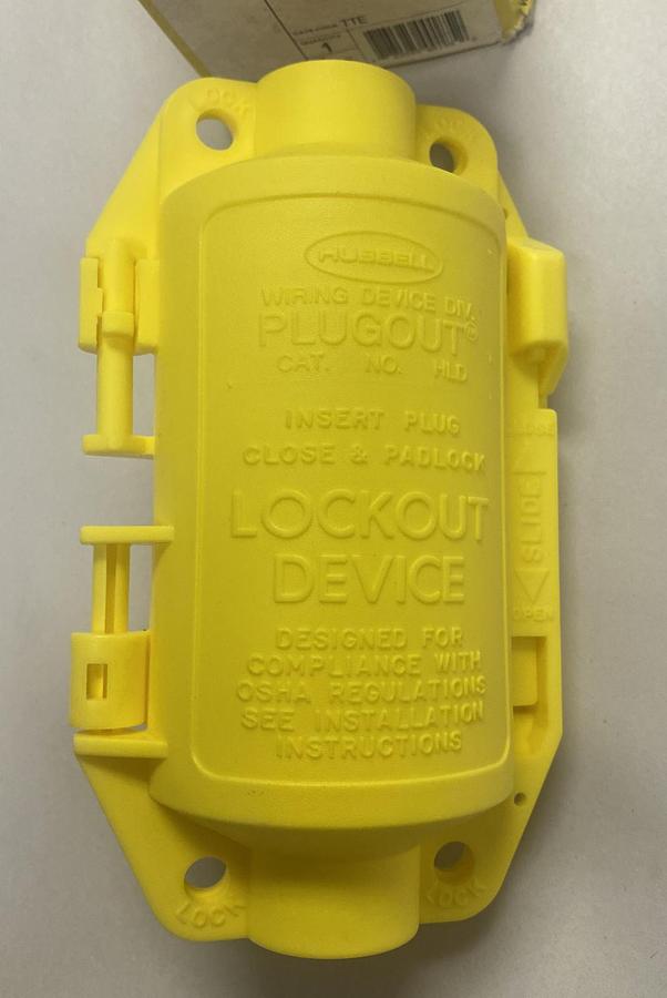 Used HUBBELL,HLD,ELECTRICAL PLUG LOCKOUT DEVICE NEW
