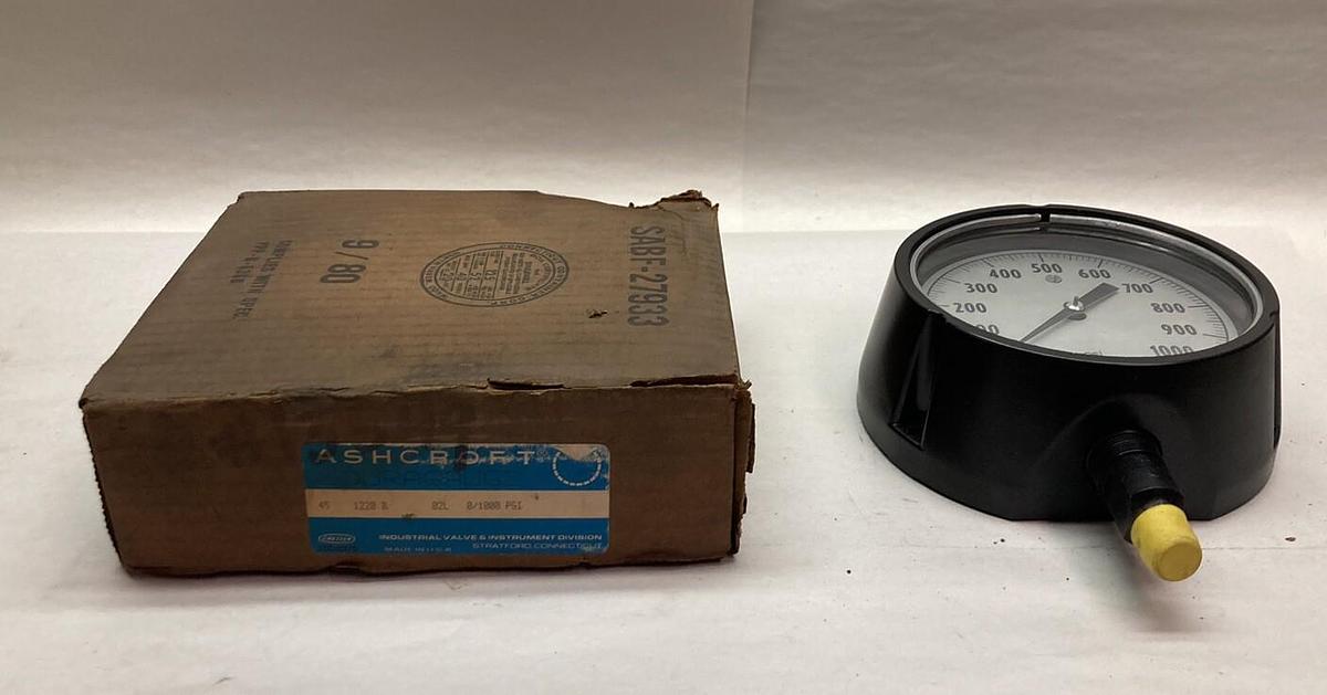 Ashcroft,45-1220-B,Pressure Gauge 0/1000 psi