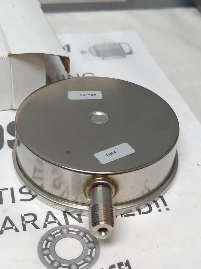 ASHCROFT,10-1008-SL-02L-N1/0BR/IM,100MM GAUGE STAINLESS STEEL NOS