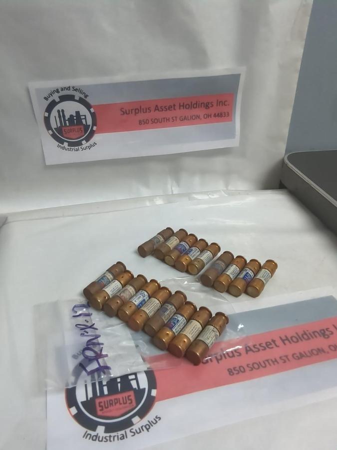 Used COOPER BUSSMANN,FRN-R-12,FUSETRON 12 AMP FUSE LOT OF 18 PRE-OWNED