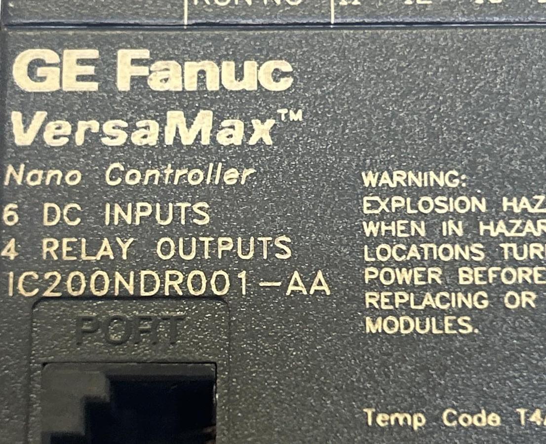 Used GE FANUC,IC200NDR001-AA,VERSAMAX NANO CONTROLLER