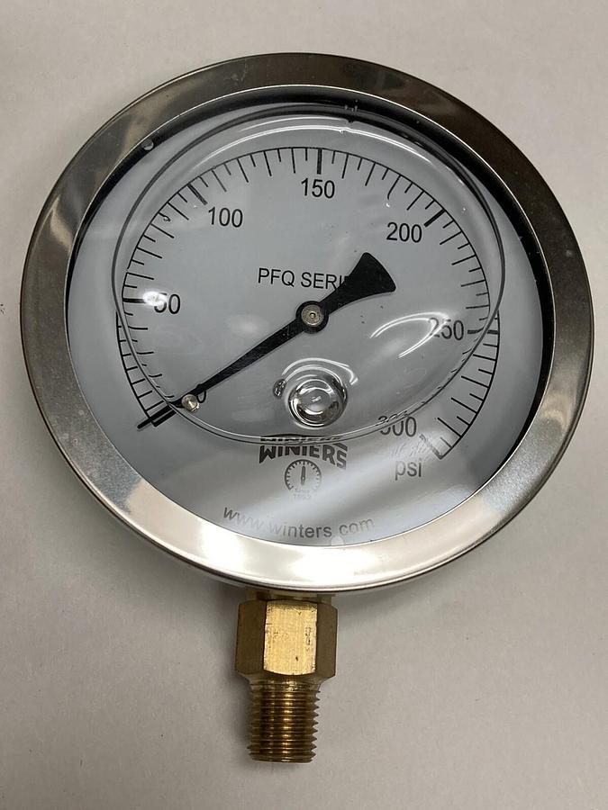 Winters Gauge,PFQ714R1,4 INCH Face SS Case 1/4 INCH NPT 0-300 PSI