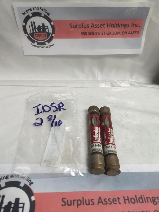 Used LITTELFUSE,IDSR2-8/10,INDICATOR 2-8/10 AMP FUSE LOT OF 2 PRE-OWNED