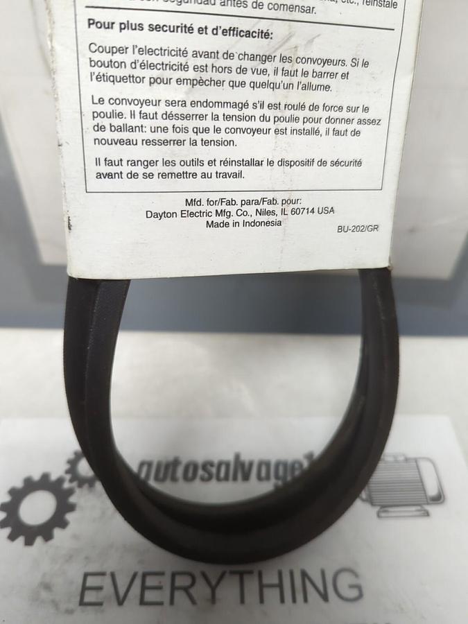 DAYTON,6L186G,PREMIUM V-BELT A77 1/2 X79 INCH NOS
