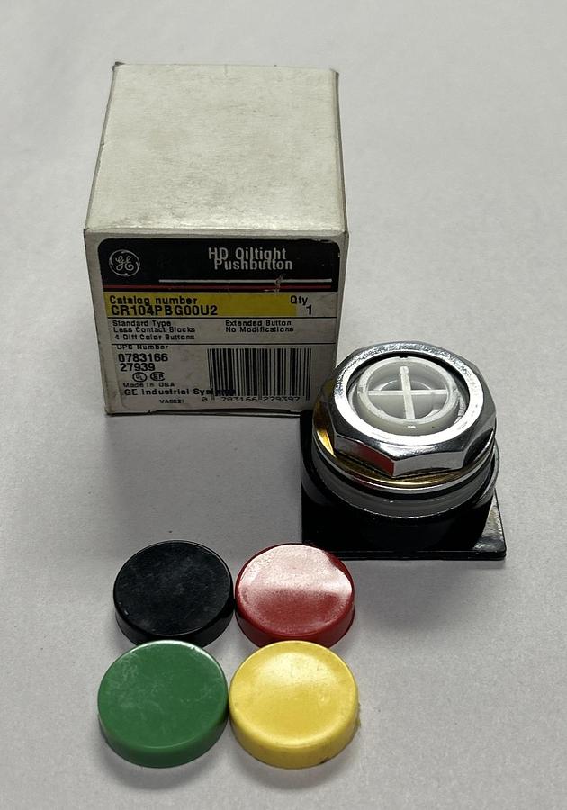 Used GENERAL ELECTRIC,CR104PBG00U2,PUSHBUTTON SWITCH NEW