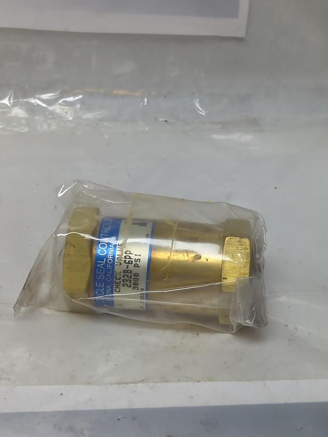 CIRCLE SEAL,N-232B-6PP,CHECK VALVE 3000PSI NOS