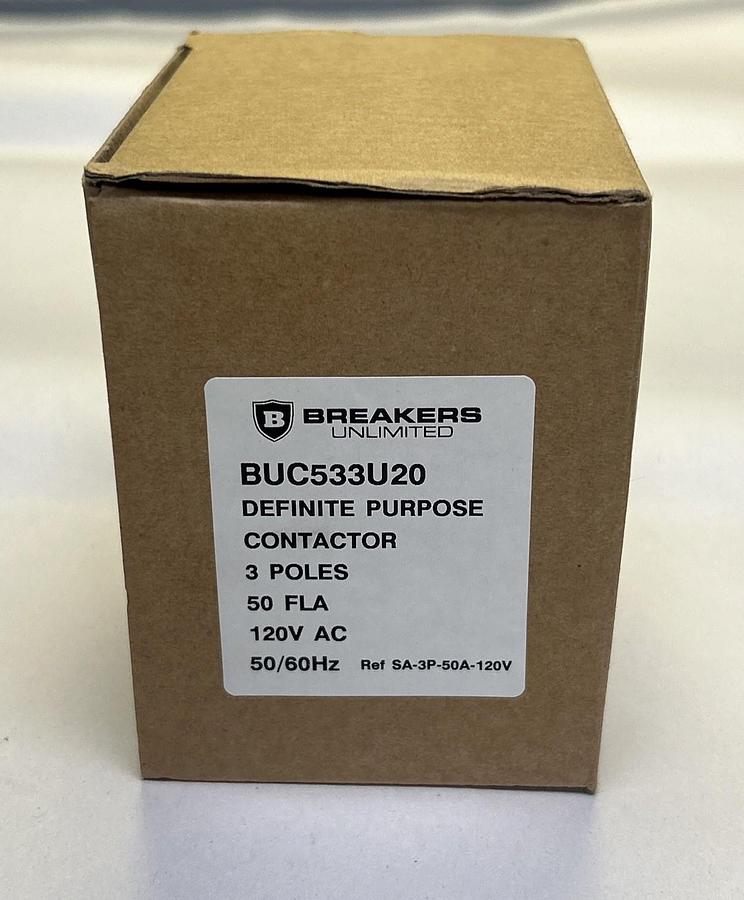 BREAKERS UNLIMITED,BUC533U20,DEFINITE PURPOSE CONTACTOR NOS