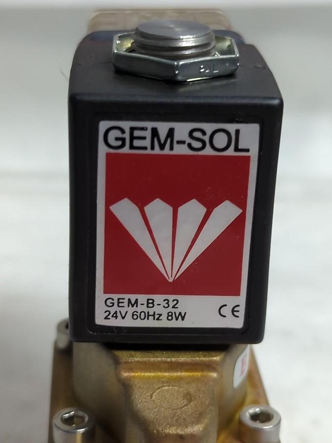 Used GEM-SOL,GEM-B-32,SOLENOID VALVE 24V 60HZ 8W PRE-OWNED