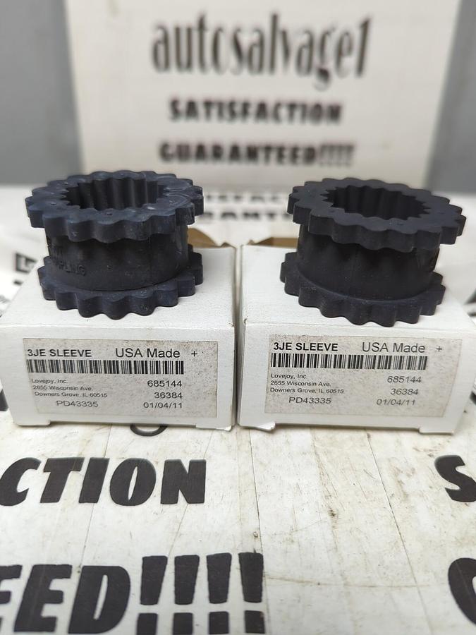 LOVEJOY,3JE,S-FLEX SLEEVE COUPLING  PD4335  685144 LOT OF 2 NOS