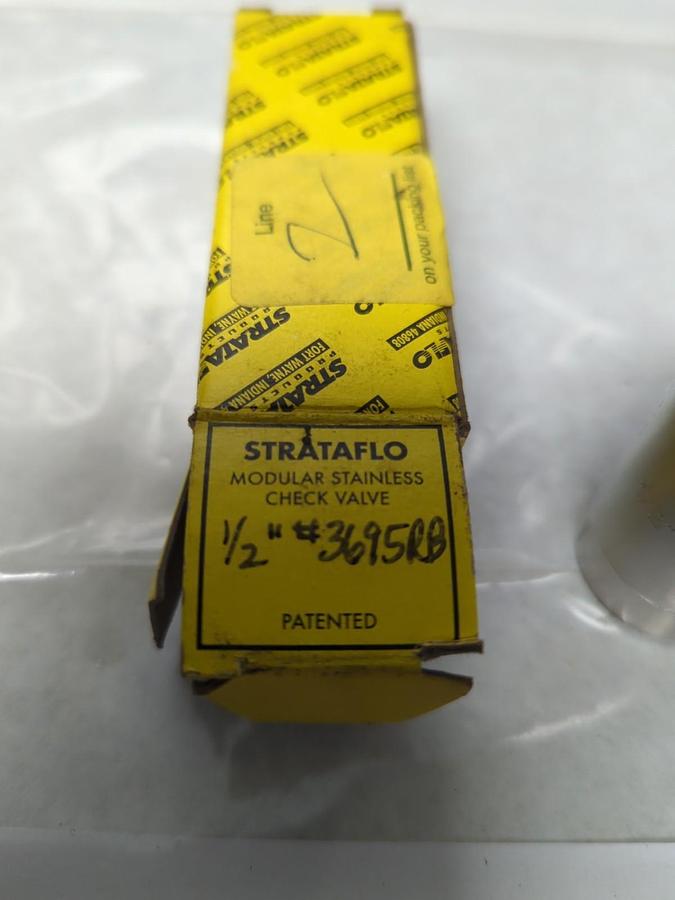 STRATAFLO,3695RB,MODULAR STAINLESS CHECK VALVE 1/2 INCH NOS