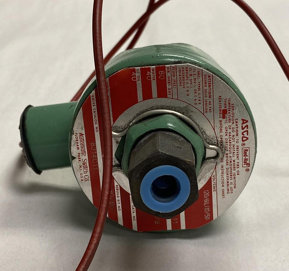 Asco,8314C11,Solenoid Valve 1/8 INCH NPT 120VAC Coil NOS