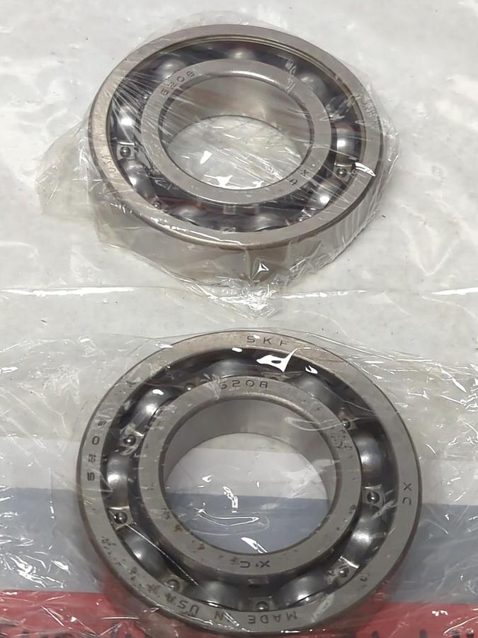 Used SKF,6208,DEEP GROOVE BALL BEARING LOT OF 2 PRE-OWNED