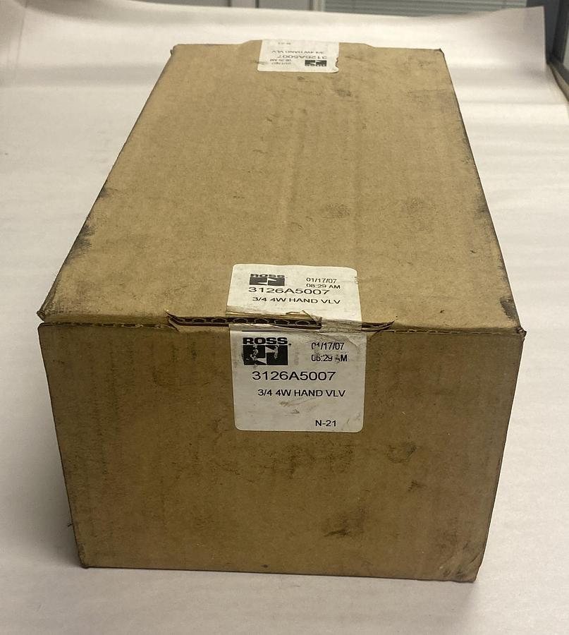 ROSS,3126A5007,HEAVY-DUTY HORIZONTAL HAND LEVER 4-WAY 3-POSITION NOS