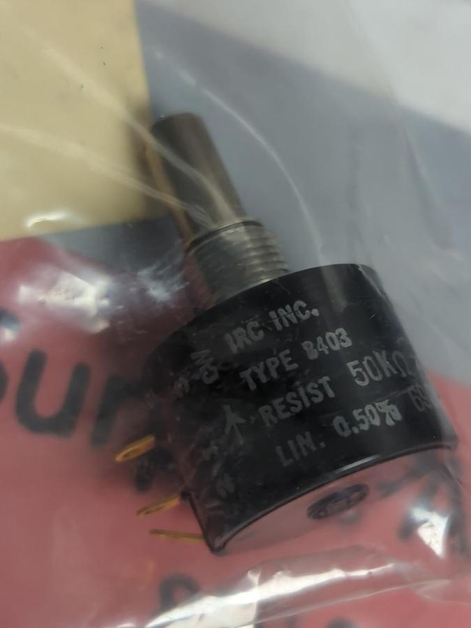 IRC INC.,8906,TYPE 8403 POTENTIOMETER 50K OHMS LIN.0.50% LOT OF 2 PRE-OWNED