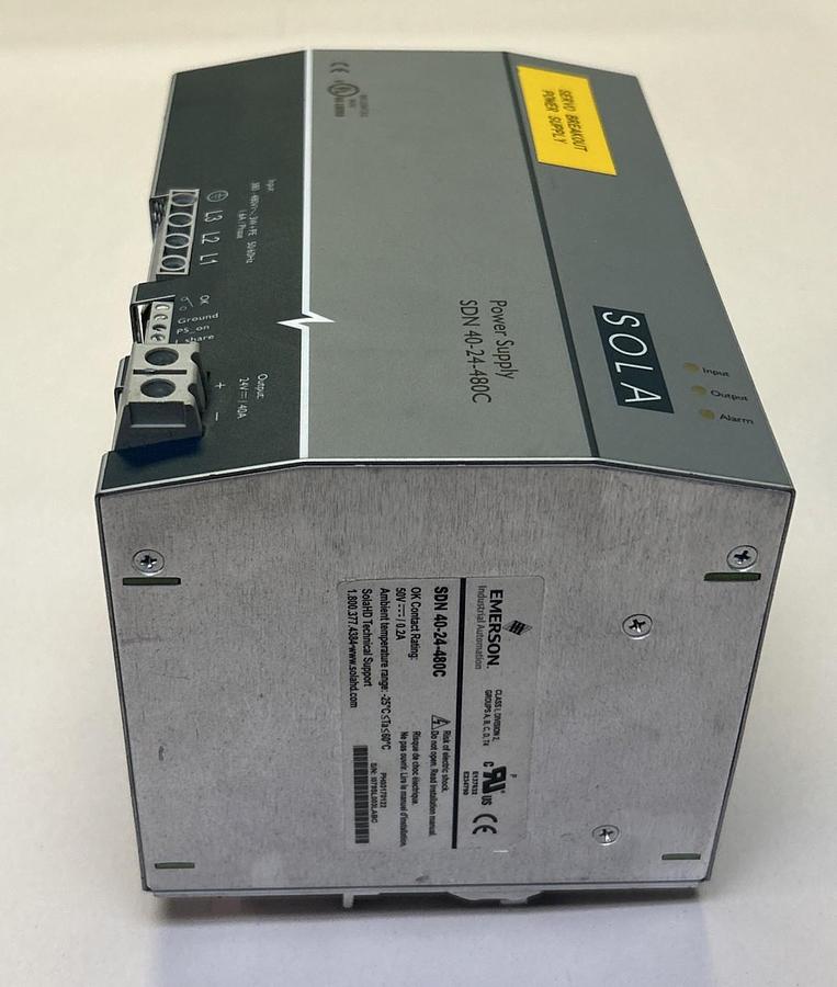 Used EMERSON SOLA,SDN-40-24-480C,POWER SUPPLY